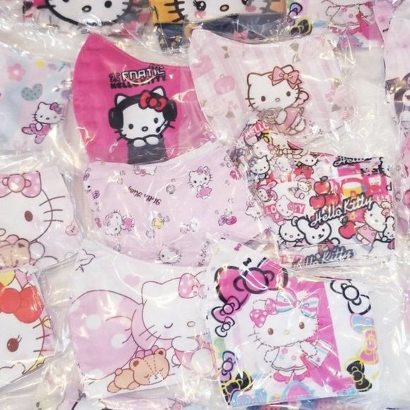 3x HANDMADE HK hello kitty sanrio FACE COVER MASK - Picture 10 of 13